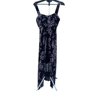 NWT Connected Apparel Floral Print High-Low Maxi Dress Size 12